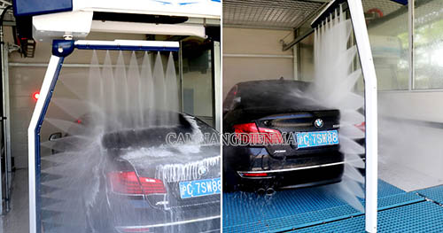 Hệ thống rửa xe ô tô tự động dùng vòi phun áp lực