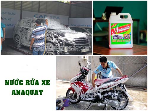 Pha nước rửa xe Anaquat theo tỷ lệ quy định để đạt hiệu quả làm sạch tốt nhất